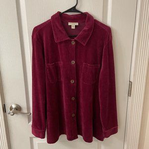 Appleseed's Corduroy Shirt, Cranberry, PXL